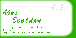 akos szoldan business card